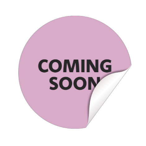 Image d'un sticker portant la mention "coming soon"